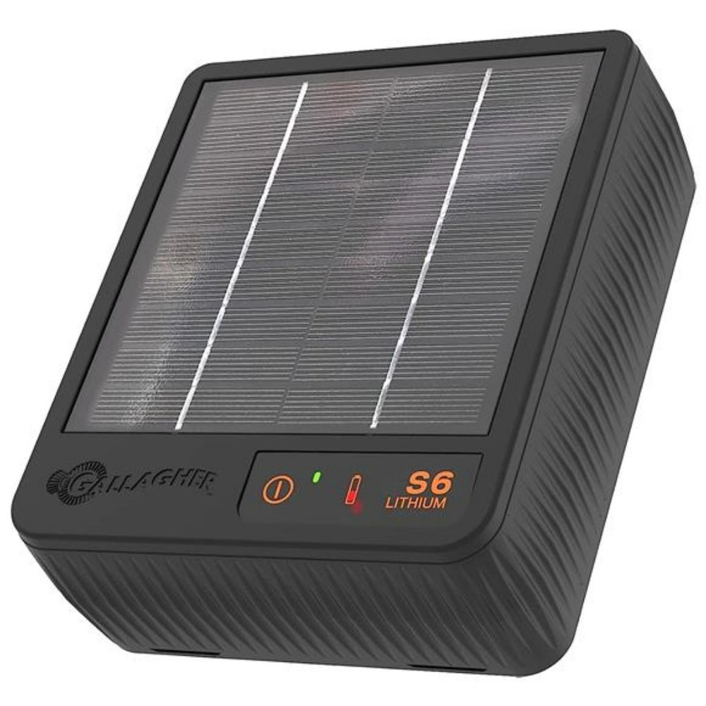 Gallagher S6 Solar Electric Fence Charger,  Solar Lithium Technology